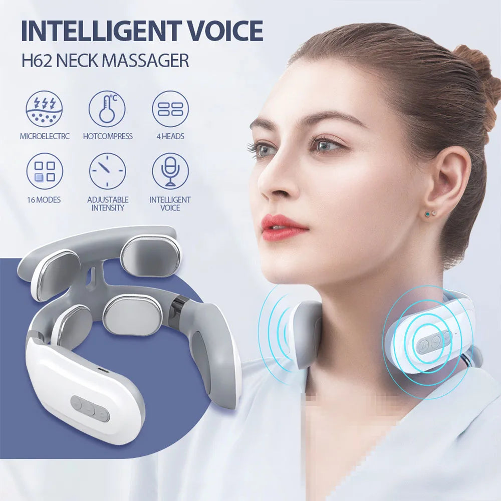 Electric TENS Neck Massager With Heat – Cervical Relief